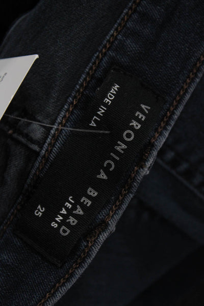 Veronica Beard Womens Cotton Five Pocket High Rise Kick Flare Jeans Blue Size 25