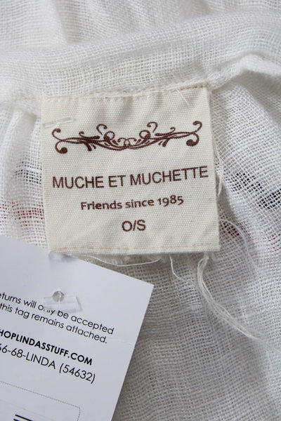 Muche Et Muchette Womens Linen Striped Sleeveless Dress White Size OS