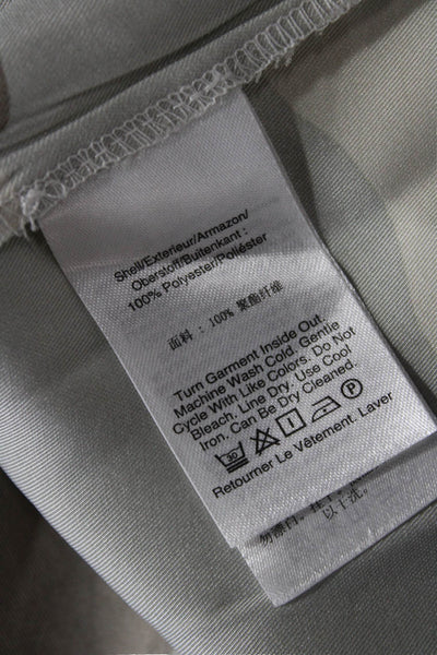 DKNY Womens Camouflage Print V-Neck Sleeveless Maxi Dress Gray Size M