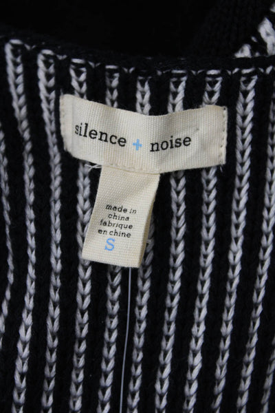 Silence + Noise Womens Cotton Sleeveless Mini Knit Dress Black Size S