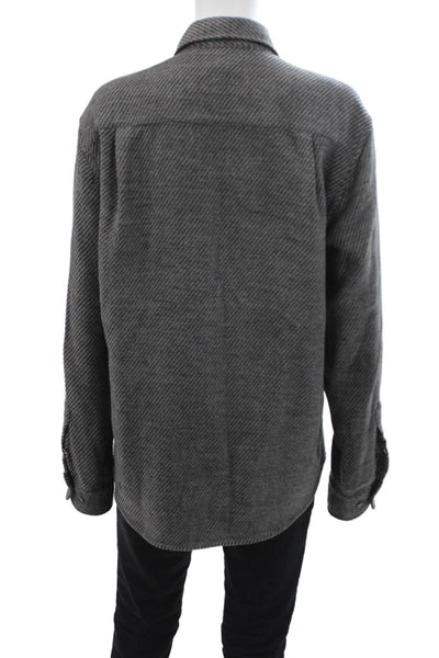 J. Mclaughlin Womens Long Sleeve Button Knit Sweater Gray Size M