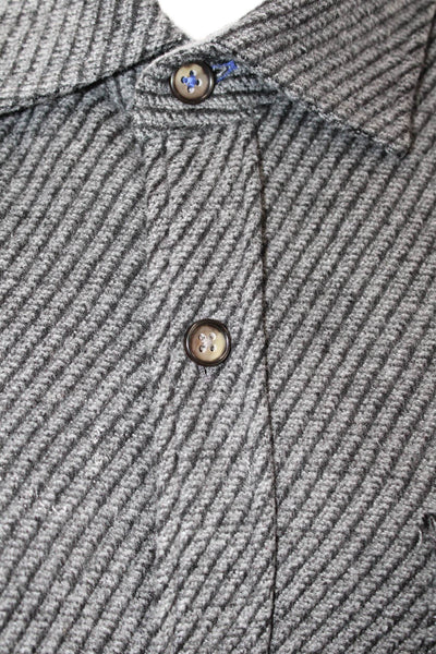 J. Mclaughlin Womens Long Sleeve Button Knit Sweater Gray Size M