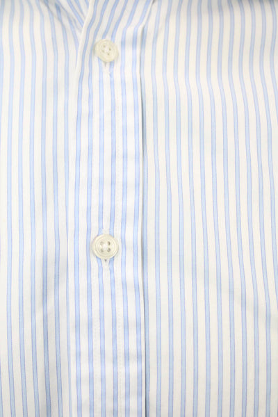 Thomas Pink Mens Long Sleeve Striped Button Up Blouse Blue Size EUR 34