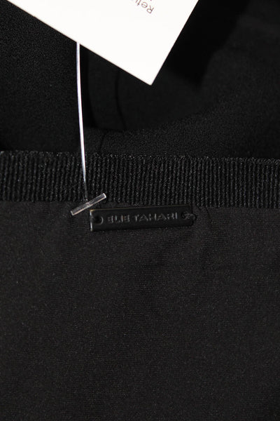 Elie Tahari Womens Textured Pleated Slit Pencil Skirt Black Size M