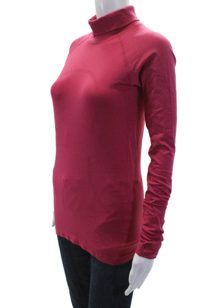 Lululemon Womens Mock Neck Long Sleeve Active Top Red Size 6
