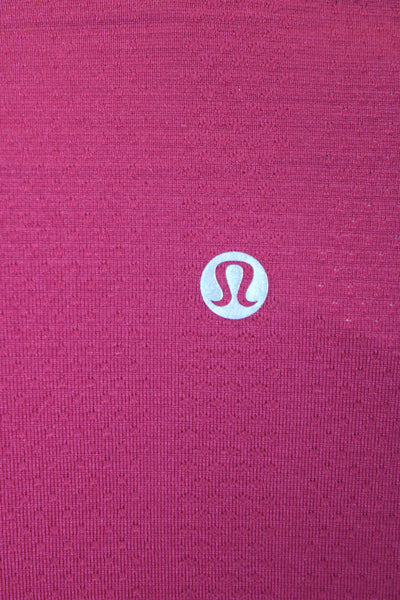 Lululemon Womens Mock Neck Long Sleeve Active Top Red Size 6