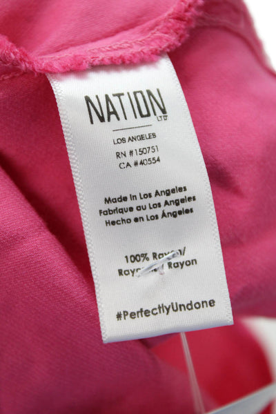 Nation LTD Womens Sleeveless Scoop Neck Tank Top Pink Size Small