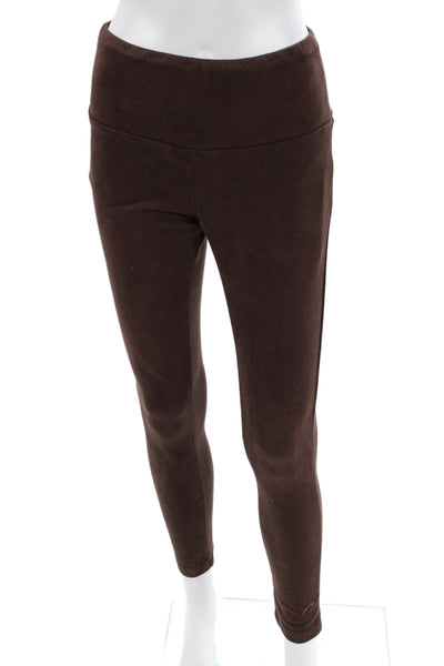 J. Mclaughlin Womens Faux Suede Pull On Leggings Brown Size Small