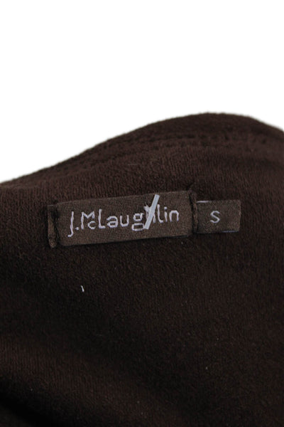 J. Mclaughlin Womens Faux Suede Pull On Leggings Brown Size Small