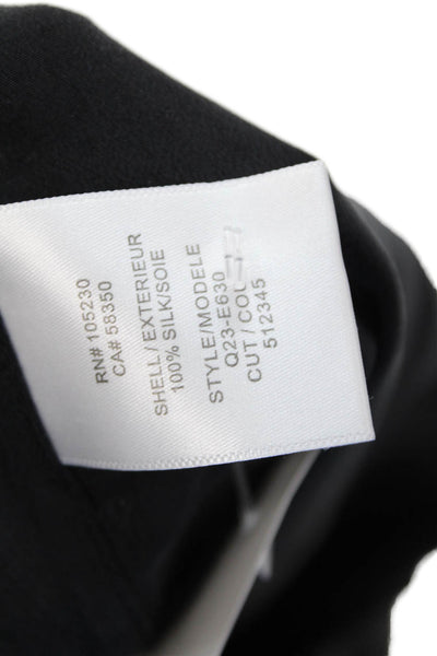 Equipment Femme Womens Silk Button Down Shirt Dress Black Size Extra Small