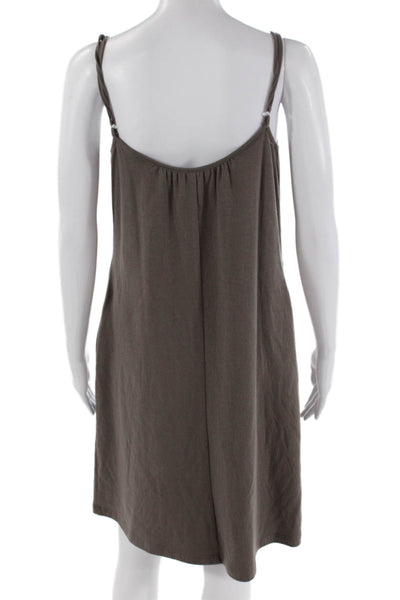 Drew Womens Cotton Round Neck Sleeveless Kayla Dress Taupe Brown Size XS