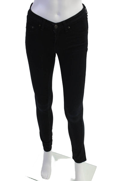 Rag & Bone Jean Womens Slim Fit Stretch Jeggings Black Size 24