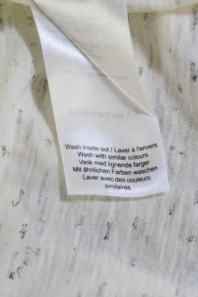 Ganni Womens Cotton Short Sleeve Round Neck Top Cream Size 2XS