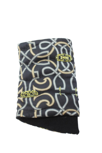 J. Mclaughlin Womens Graphic Print Neck Fleece Lined Gaiter Black OS