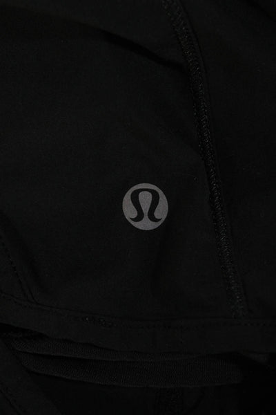 Lululemon Womens  Zippered Pocket Detail Paneled Athletic Shorts Black Size S