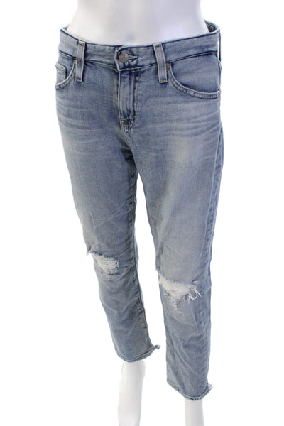 AG-ED Denim Womens Cotton Distressed Detail Five Pocket Jeans Blue Size 25