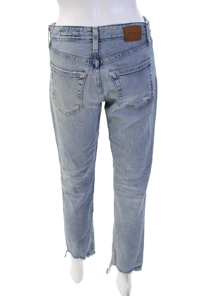 AG-ED Denim Womens Cotton Distressed Detail Five Pocket Jeans Blue Size 25