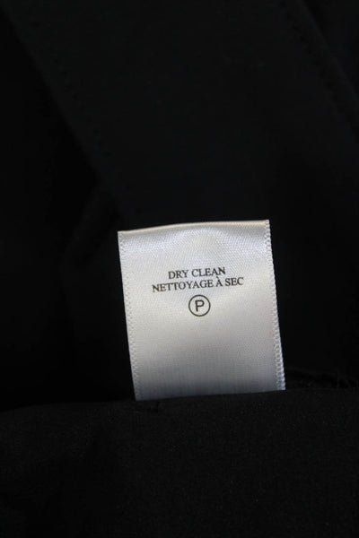 ALC Womens Cotton Pleated Waist Pocketed Belted Detail Pants Black Size 10