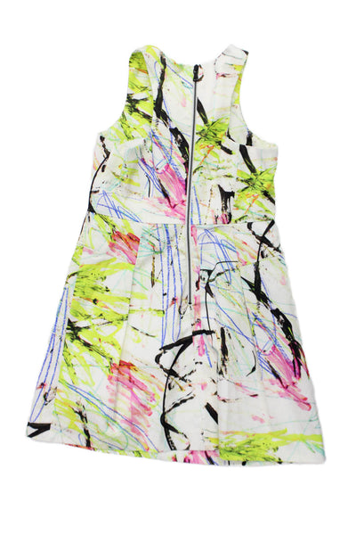 Milly Minis Girls Cotton Blend Abstract Sleeveless Dress Multicolor Size 7