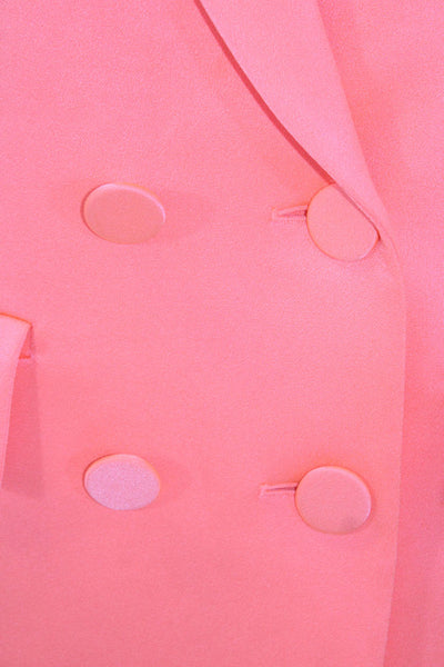 Alex Perry Womens Solid Double Breasted Button Up Blazer Jacket Pink Size 4