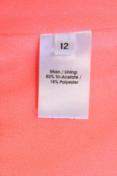 Alex Perry Womens Solid Hook Closure Cropped Corset Top Pink Size 12