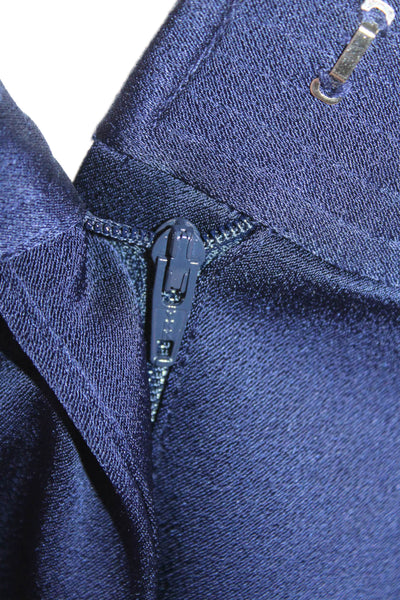Alex Perry Womens Solid Pleated Two Pocket High-Rise Shorts Navy Size 4