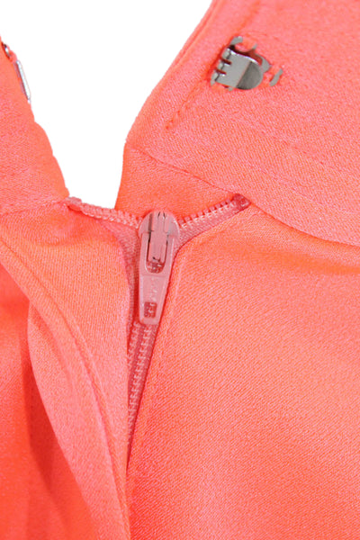 Alex Perry Womens Solid Pleated Two Pocket High-Rise Shorts Pink Size 4