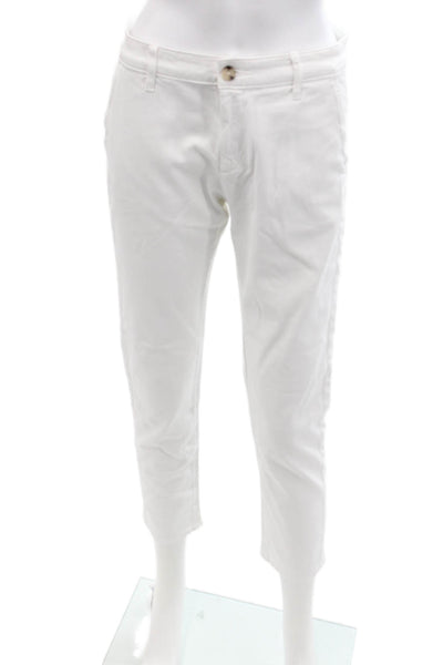 AG Adriano Goldschmied Womens The Caden Tailored Trouser Pants White Size 27R