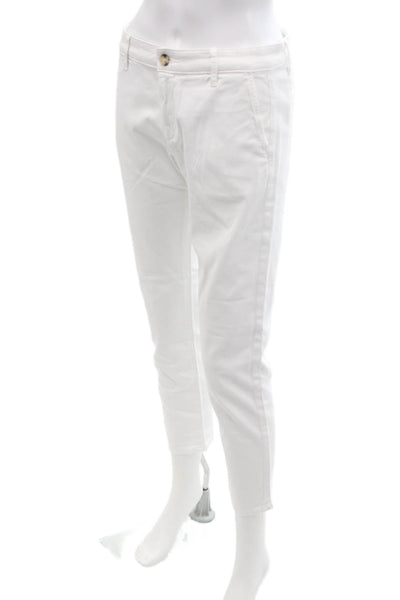 AG Adriano Goldschmied Womens The Caden Tailored Trouser Pants White Size 27R