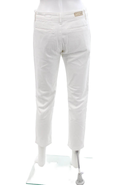 AG Adriano Goldschmied Womens The Caden Tailored Trouser Pants White Size 27R