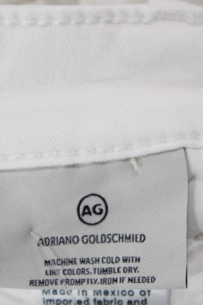 AG Adriano Goldschmied Womens The Caden Tailored Trouser Pants White Size 27R