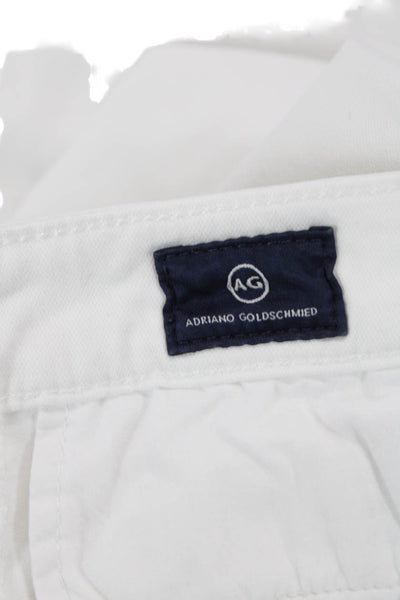 AG Adriano Goldschmied Womens The Caden Tailored Trouser Pants White Size 27R