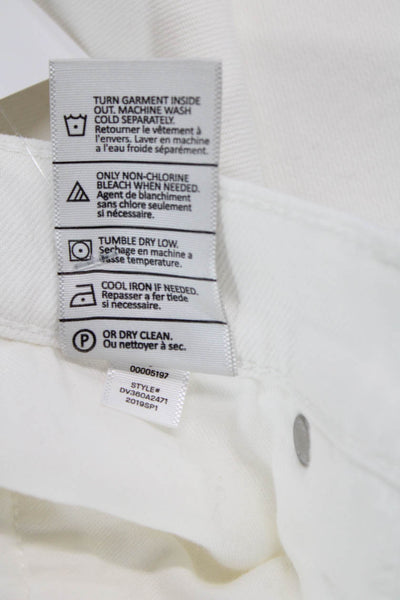 Vince Womens Cotton High Rise Skinny Leg Denim Jeans White Size 28