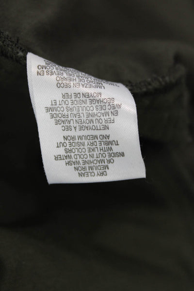Worth New York Womens Corduroy High Rise Slim Straight Leg Pants Olive Size 2