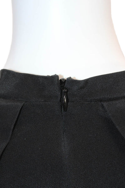 3.1 Phillip Lim Womens Silk Long Sleeve Pleated Cold Shoulder Top Black Size 0