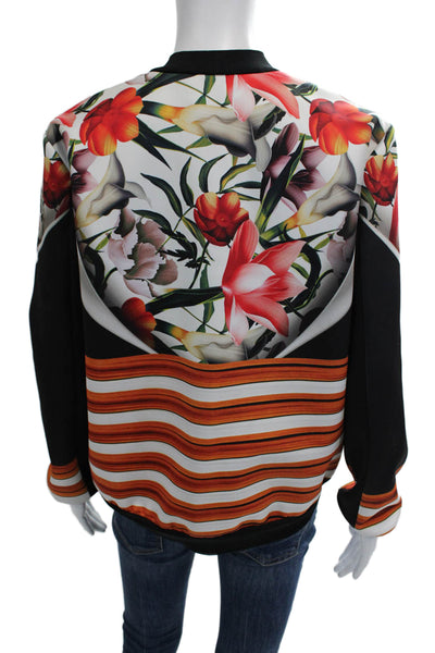 Clover Canyon Womens Full Zip Floral Print Bomber Jacket Multi Size S