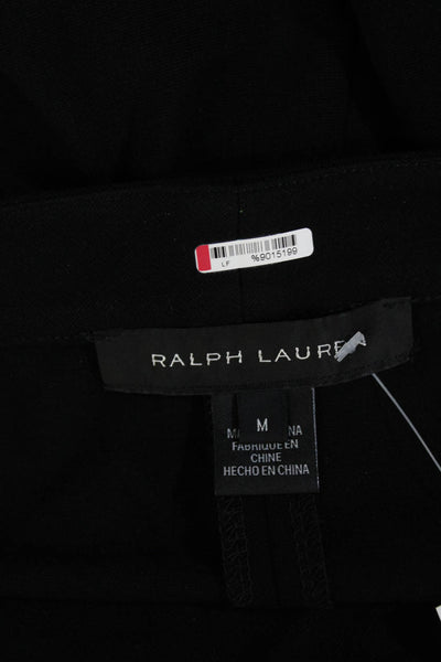 Ralph Lauren Womens Beaded Side Detail Skinny Leg Pants Solid Black Size M