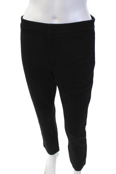 Vince Womens Zippered Straight Legged Casual Pants Solid Black Size 6