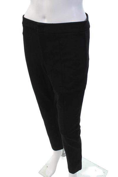 Vince Womens Zippered Straight Legged Casual Pants Solid Black Size 6