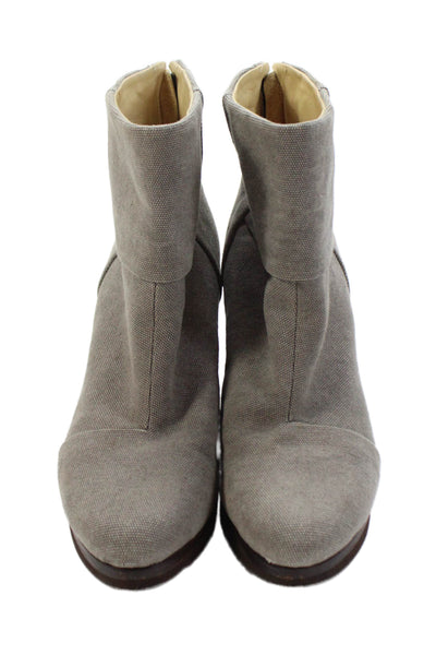 Rag & Bone Womens Zip Up Round Toe Ankle Boots Grey Size 38.5 8.5
