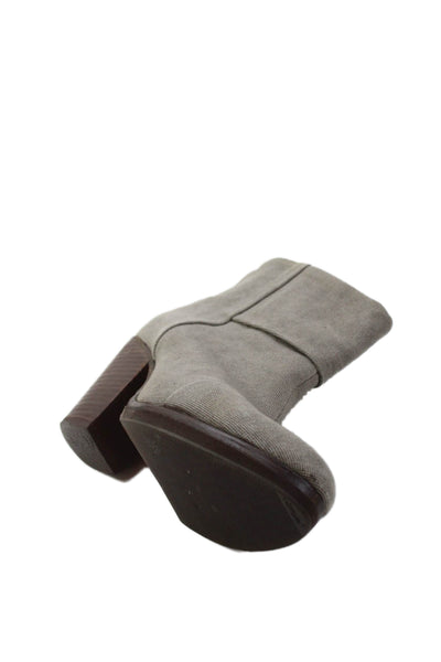 Rag & Bone Womens Zip Up Round Toe Ankle Boots Grey Size 38.5 8.5