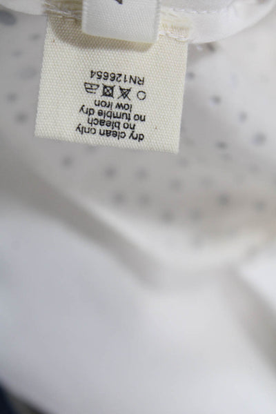 L Agence Womens Scoop Neck Studded Silk Tank Top White Size 4