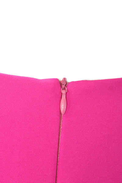 Vilagallo Womens Solid Long Sleeve V Neck Shift Dress Pink Size 42