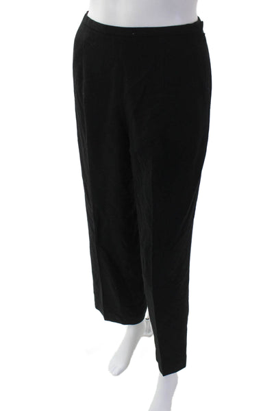 Talbots Womens Wool Pleated Zip Tapered Leg Dress Pants Black Size 02