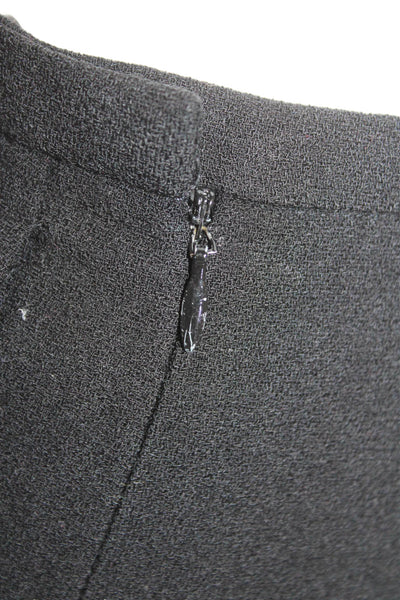 Talbots Womens Wool Pleated Zip Tapered Leg Dress Pants Black Size 02