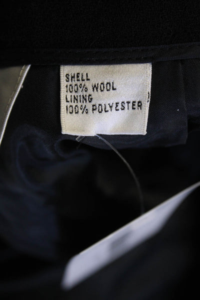 Talbots Womens Wool Pleated Zip Tapered Leg Dress Pants Black Size 02