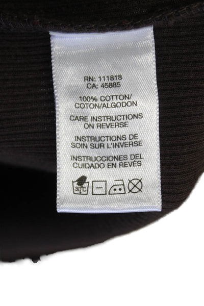 Michael Kors Womens Cotton Sleeveless Round Neck Tank Top Brown Size S