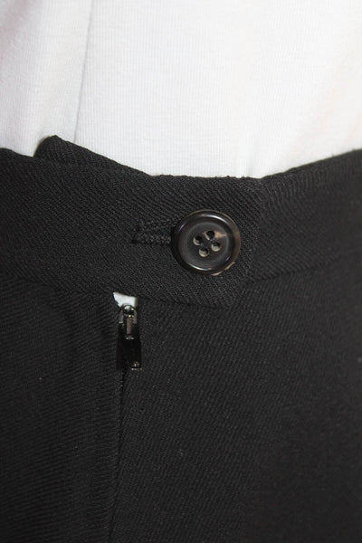 Tse Womens Wool Solid Flat Front Knee Length Skirt Black Size 8