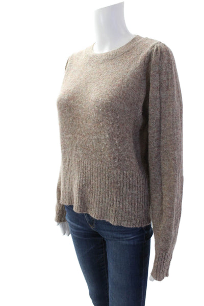 One Grey Day Womens Wool Long Sleeve Pullover Sweater Brown Size XS
