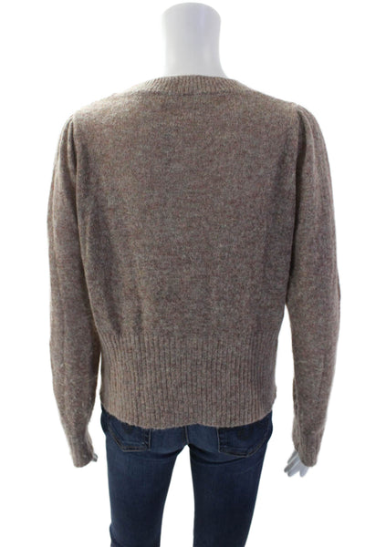 One Grey Day Womens Wool Long Sleeve Pullover Sweater Brown Size XS